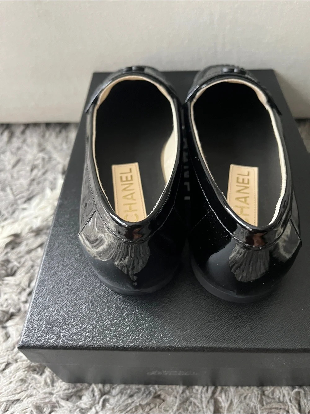 Chanel black loafers. Patent calfskin. Size 36.5. New in box. Season 24C.